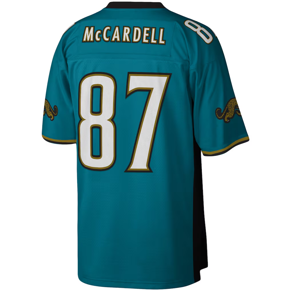 Yuxns J.Jaguars #87 Keenan McCardell Mitchell & Ness Teal Legacy Replica Puhic Stitched Jerseys