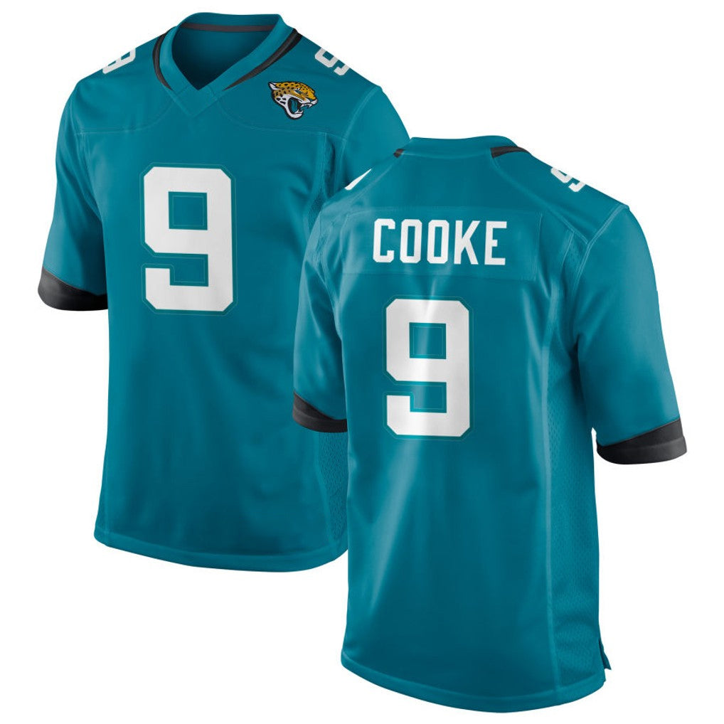 Yuxns J.Jaguars #9 Logan Cooke Player Teal Home Game Stitched Jerseys