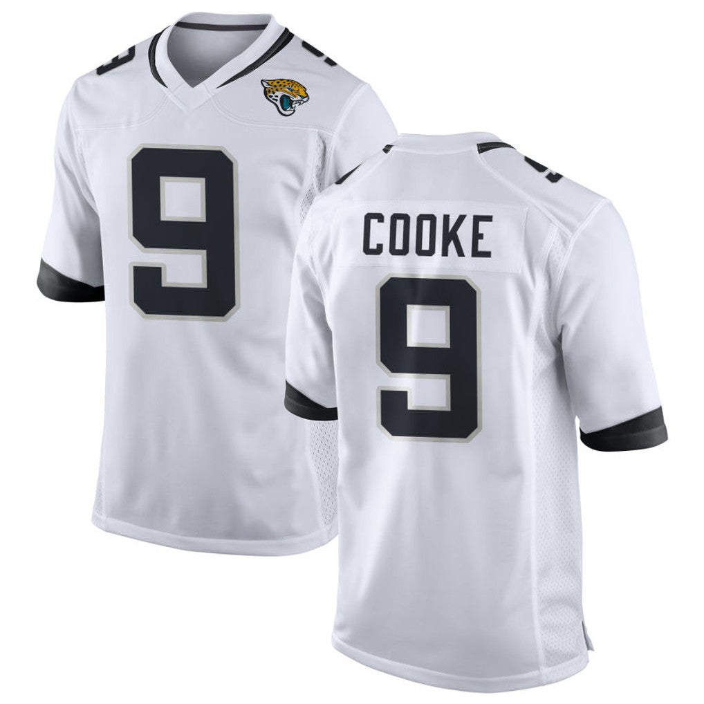 Yuxns J.Jaguars #9 Logan Cooke Player White Home Game Stitched Jerseys