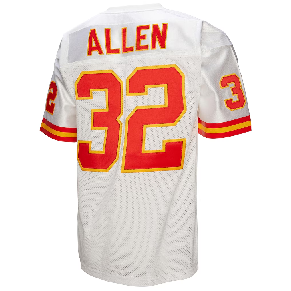 Yuxns KC.Chiefs 1994 #32 Marcus Allen Mitchell & Ness White Authentic Throwback Retired Player Stitched Jerseys