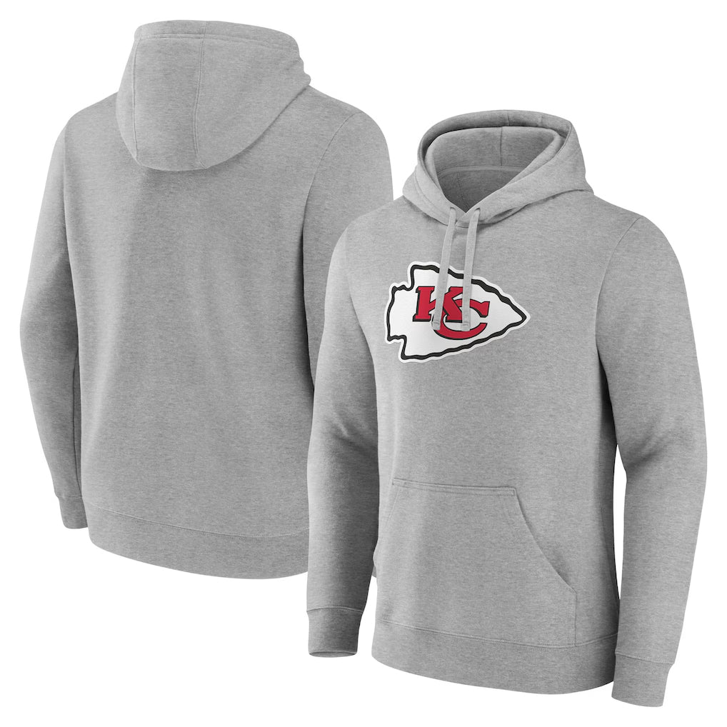 Yuxns KC.Chiefs Gray Pullover Hoodies Limited Blank Player Stitched Jerseys