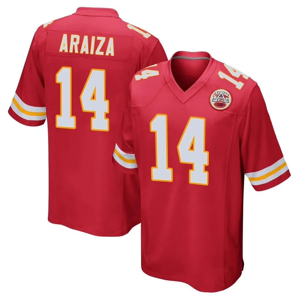 Yuxns KC.Chiefs #14 Matt Araiza Player Red Home Game Stitched Jerseys