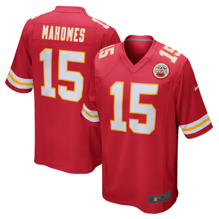 Yuxns KC.Chiefs #15 Patrick Mahomes Player Red Home Game Stitched Jerseys