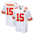 Yuxns KC.Chiefs #15 Patrick Mahomes Player White Home Game Stitched Jerseys