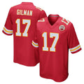 Yuxns KC.Chiefs #17 Alohi Gilman Player Red Home Game Stitched Jerseys
