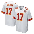 Yuxns KC.Chiefs #17 Alohi Gilman Player White Home Game Stitched Jerseys