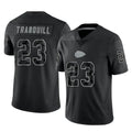 Yuxns KC.Chiefs #23 Drue Tranquill Player Black Limited Reflective Game Stitched Jerseys