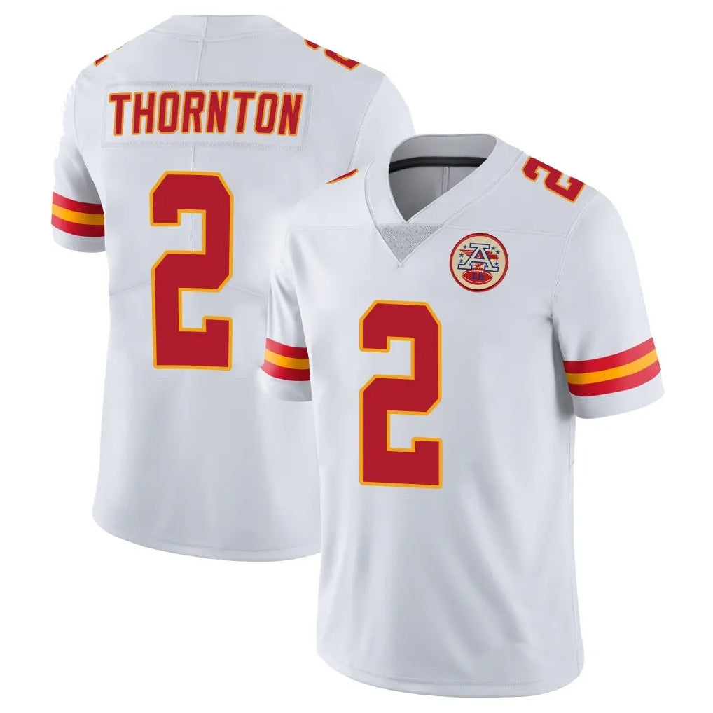 Yuxns KC.Chiefs #2 Tyquan Thornton Player White Limited Vapor Untouchable Home Game Stitched Jerseys