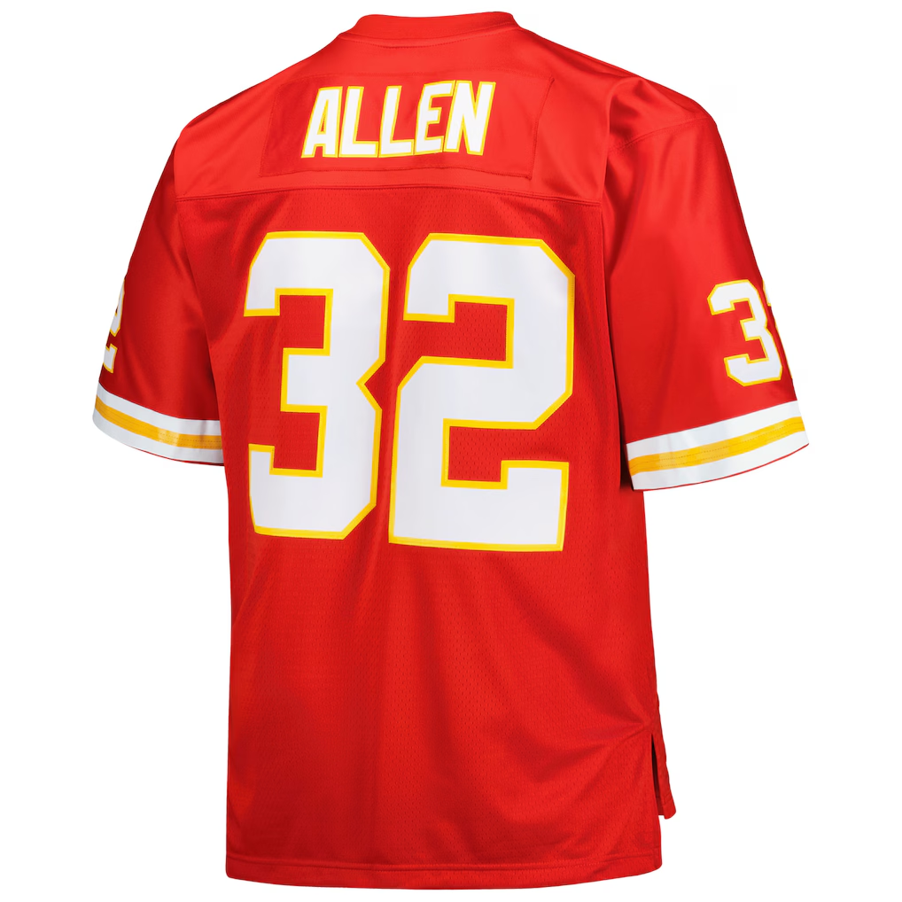 Yuxns KC.Chiefs #32Marcus Allen Mitchell & Ness Red Big & Tall 1994 Retired Player Replica Stitched Jerseys