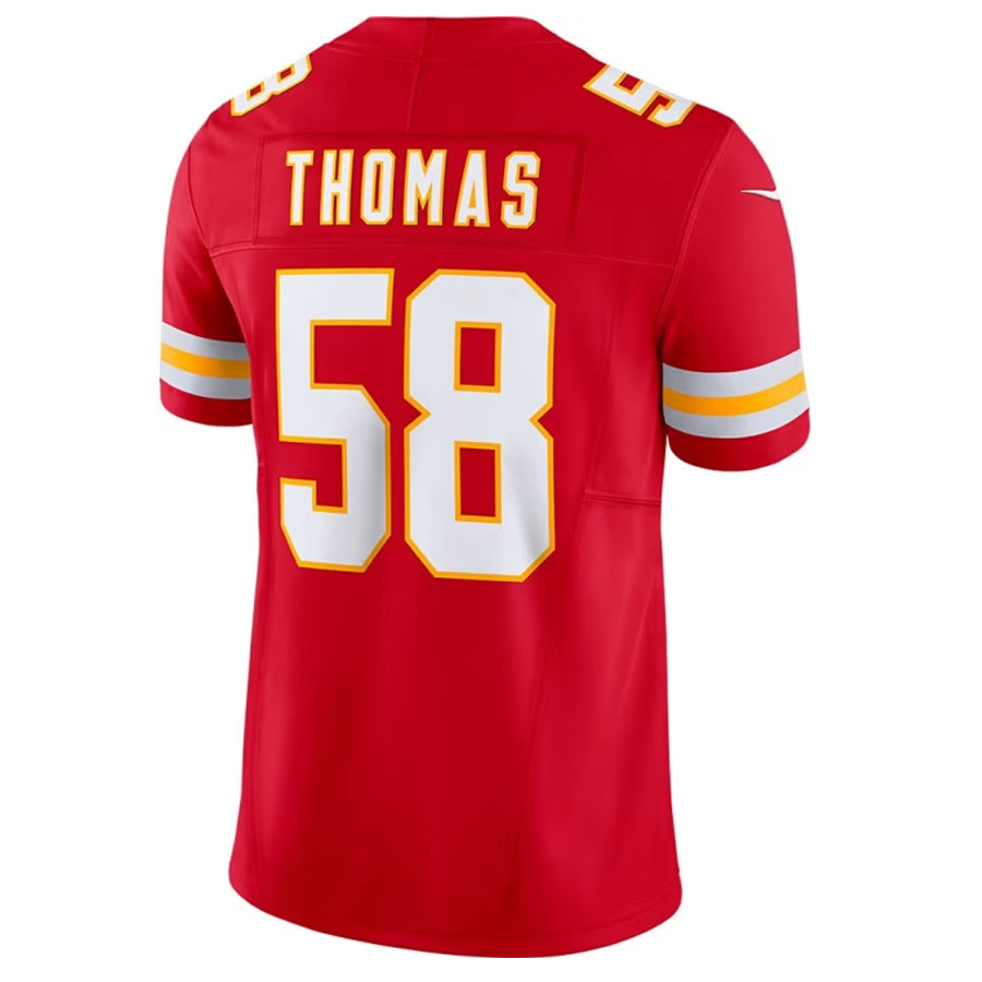 Yuxns KC.Chiefs #58 Derrick Thomas Player Red Vapor F.U.S.E. Limited Stitched Jerseys