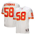 Yuxns KC.Chiefs #58 Derrick Thomas Player White Mitchell & Ness 1994 Throwback Retired Stitched Jerseys