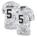 Yuxns KC.Chiefs #5 Mansoor Delane Player Arctic Camo Salute To Service Limited Game Stitched Jerseys