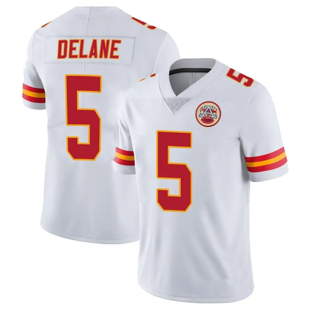 Yuxns KC.Chiefs #5 Mansoor Delane Player White Limited Vapor Untouchable Home Game Stitched Jerseys