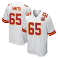 Yuxns KC.Chiefs #65 Trey Smith Player White Home Game Stitched Jerseys