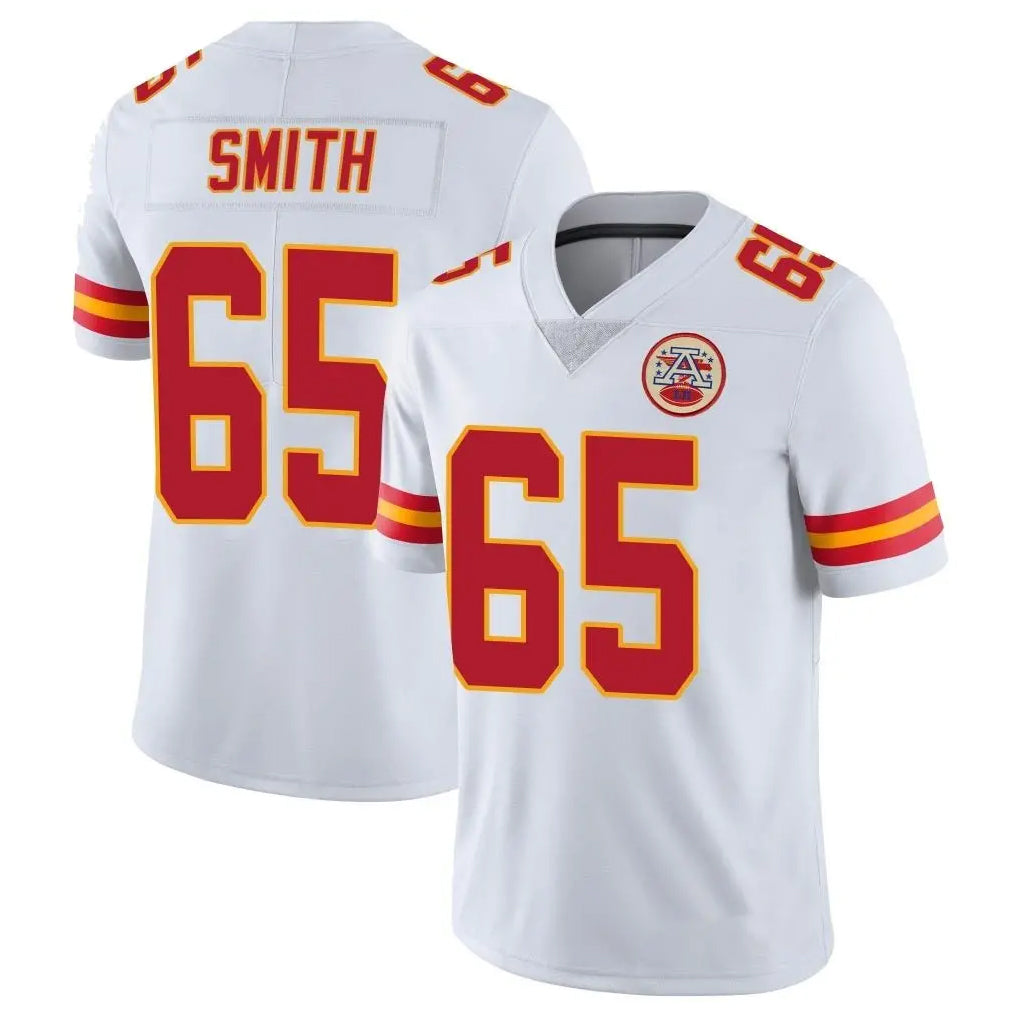 Yuxns KC.Chiefs #65 Trey Smith Player White Limited Vapor Untouchable Home Game Stitched Jerseys