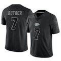 Yuxns KC.Chiefs #7 Harrison Butker Player Black RFLCTV Limited Stitched Jerseys