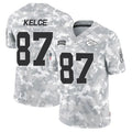 Yuxns KC.Chiefs #87 Travis Kelce Player Arctic Camo Salute to Service Limited Stitched Jerseys