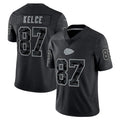 Yuxns KC.Chiefs #87 Travis Kelce Player Black RFLCTV Limited Stitched Jerseys