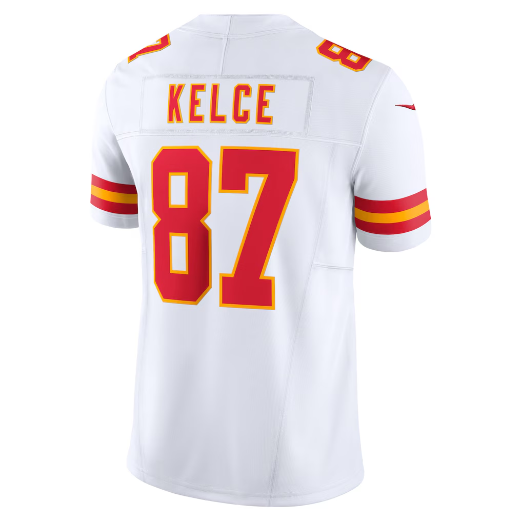 Yuxns KC.Chiefs #87 Travis Kelce White Vapor F.U.S.E. Limited Stitched Jerseys
