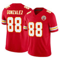 Yuxns KC.Chiefs #88 Tony Gonzalez Player Red Limited Vapor F.U.S.E. Home Game Stitched Jerseys