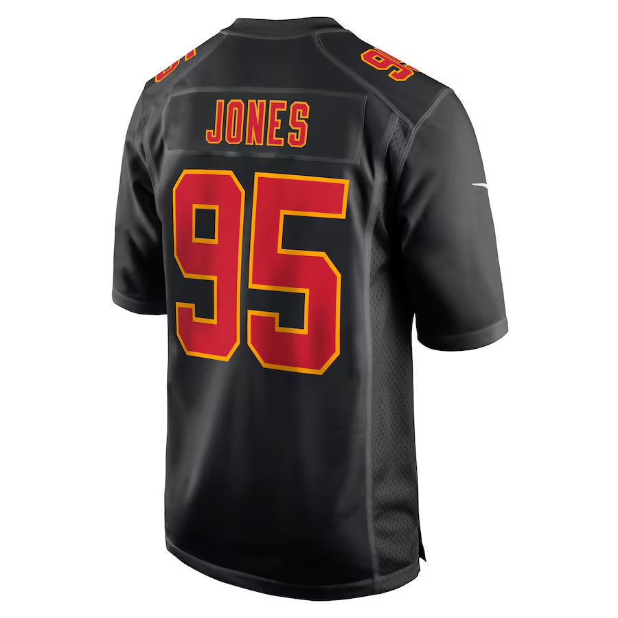 Yuxns KC.Chiefs #95 Chris Jones Player Black Fashion Game Stitched Jerseys