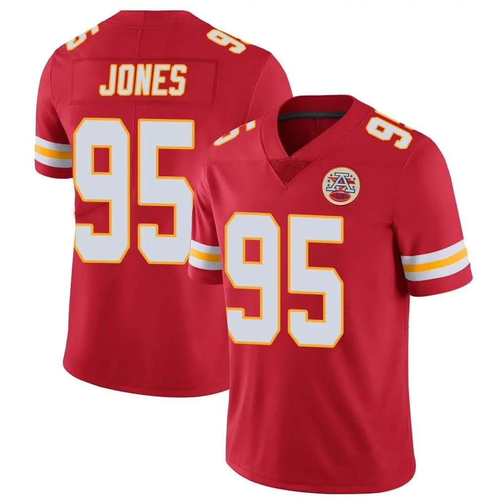 Yuxns KC.Chiefs #95 Chris Jones Player Red Limited Vapor Untouchable Home Game Stitched Jerseys