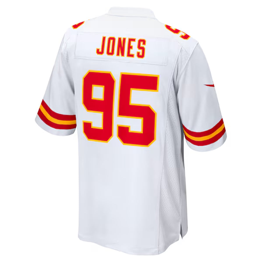 Yuxns KC.Chiefs #95 Chris Jones Player White Home Game Stitched Jerseys