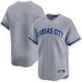 Yuxns KC.Royals Gray Limited Home Blank Player Stitched Jerseys
