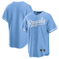 Yuxns KC.Royals Light Blue Home Game Blank Player Stitched Jerseys