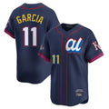 Yuxns KC.Royals #11 Maikel Garcia Player Navy Limited American League All-Star Edition Stitched Jerseys