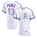 Yuxns KC.Royals #13 Salvador Perez Player White 2026 City Connect Limited Elite Home Stitched Jerseys