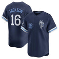 Yuxns KC.Royals #16 Bo Jackson Player Navy City Connect Limited Home Stitched Jerseys