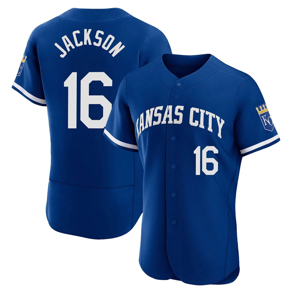 Yuxns KC.Royals #16 Bo Jackson Player Royal City Connect Limited Elite Home Game Stitched Jerseys