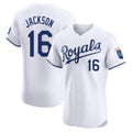 Yuxns KC.Royals #16 Bo Jackson Player White Alt Limited Elite Home Stitched Jerseys