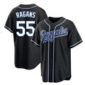 Yuxns KC.Royals #55 Cole Ragans Player Black Carbon Fashion Home Game Stitched Jerseys