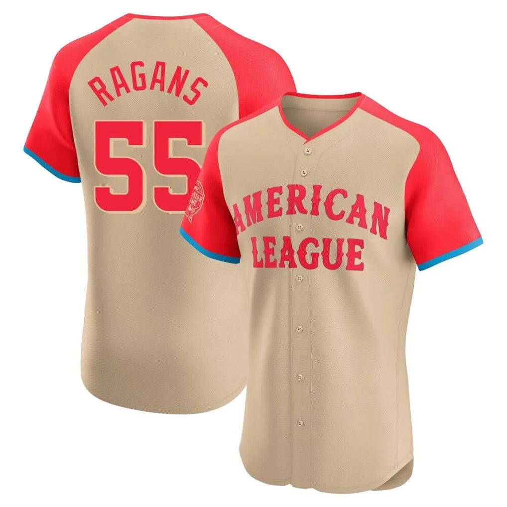 Yuxns KC.Royals #55 Cole Ragans Player Cream American League All-Star Limited Elite Home Stitched Jerseys