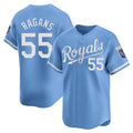 Yuxns KC.Royals #55 Cole Ragans Player Light Blue Alt Limited Home Stitched Jerseys