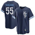 Yuxns KC.Royals #55 Cole Ragans Player Navy City Connect Home Game Stitched Jerseys