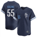 Yuxns KC.Royals #55 Cole Ragans Player Navy City Connect Limited Home Stitched Jerseys