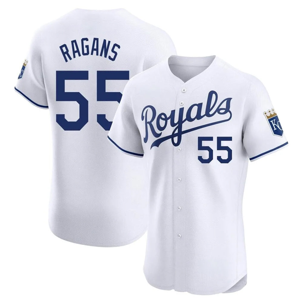 Yuxns KC.Royals #55 Cole Ragans Player White Alt Limited Elite Home Stitched Jerseys