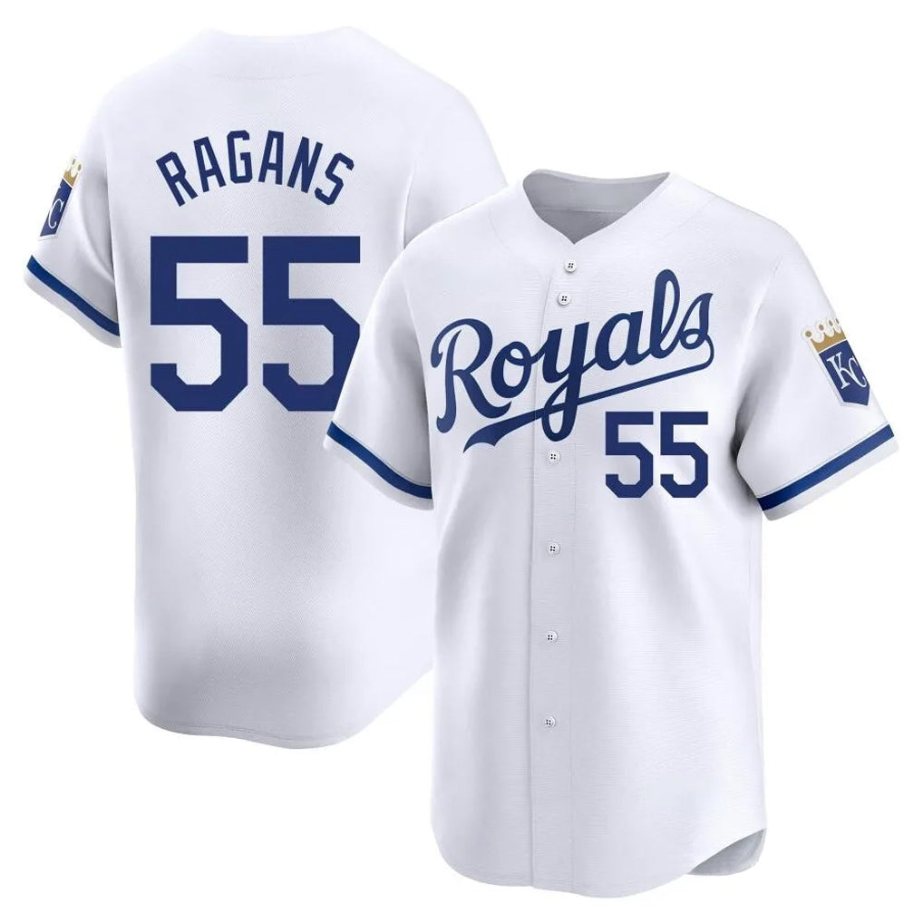 Yuxns KC.Royals #55 Cole Ragans Player White Alt Limited Home Stitched Jerseys