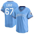 Yuxns KC.Royals #67 Seth Lugo Player Light Blue Limited Throwback Cooperstown Collection T-shirt Stitched Jerseys
