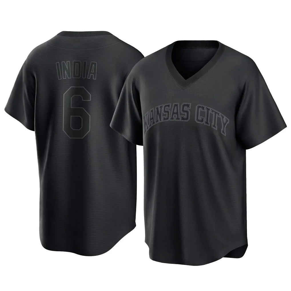 Yuxns KC.Royals #6 Jonathan India Player Black Fashion Game Stitched Jerseys