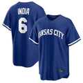 Yuxns KC.Royals #6 Jonathan India Player Royal Game Home Stitched Jerseys