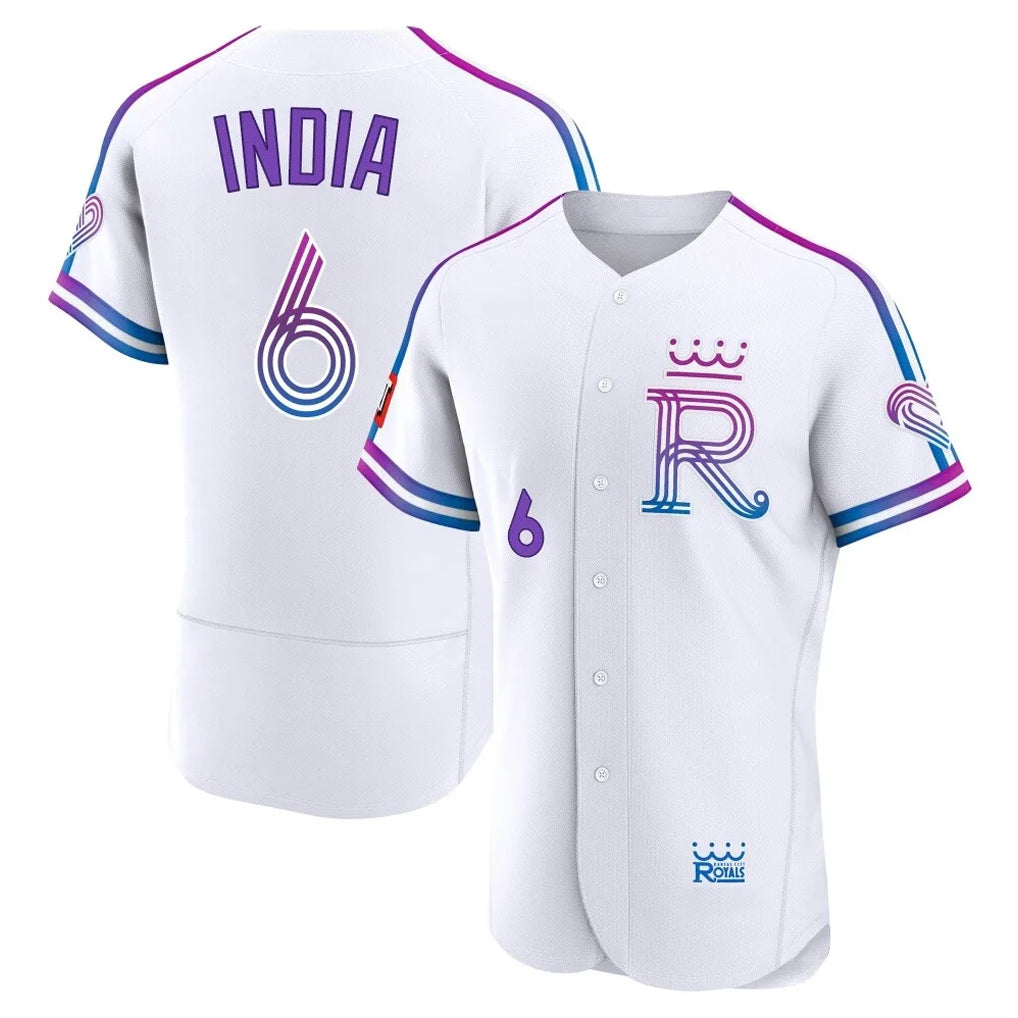 Yuxns KC.Royals #6 Jonathan India Player White 2026 City Connect Limited Elite Home Stitched Jerseys