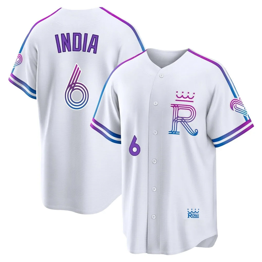 Yuxns KC.Royals #6 Jonathan India Player White 2026 City Connect Limited Home Stitched Jerseys