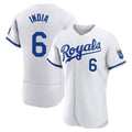Yuxns KC.Royals #6 Jonathan India Player White Limited Elite Home Game Stitched Jerseys