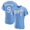 Yuxns KC.Royals #9 Vinnie Pasquantino Player Light Blue Alt Limited Elite Home Stitched Jerseys