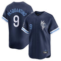 Yuxns KC.Royals #9 Vinnie Pasquantino Player Navy City Connect Limited Home Stitched Jerseys