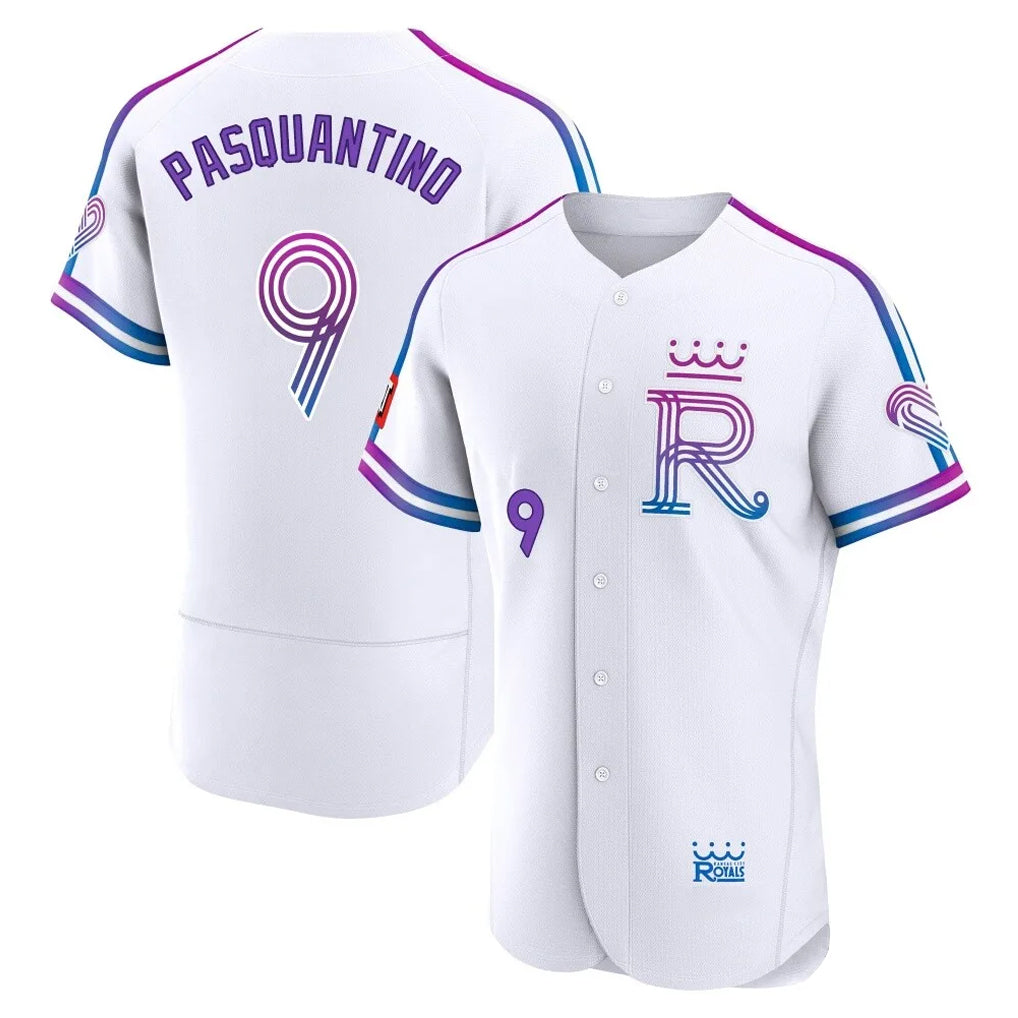 Yuxns KC.Royals #9 Vinnie Pasquantino Player White 2026 City Connect Limited Elite Home Stitched Jerseys